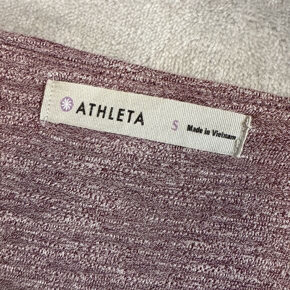 Athleta Wrap-It-Up Dress Women’s Small Pink Heathered Long Sleeve Casual - Picture 2 of 8